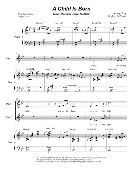 A Child Is Born (arr. Stephen DeCesare)