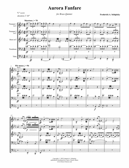 Aurora Fanfare for Brass Quintet