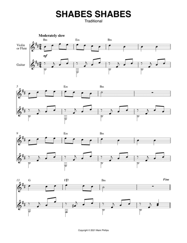 Shabes Shabes (arr. Mark Phillips)