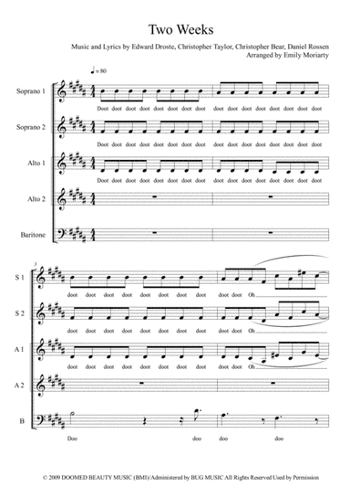 Two Weeks (arr. Emily Moriarty)