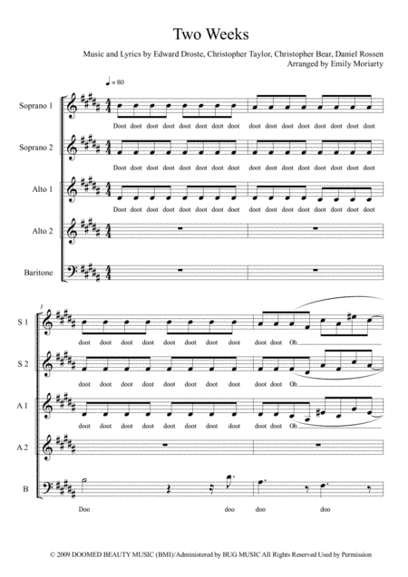 Two Weeks (arr. Emily Moriarty)