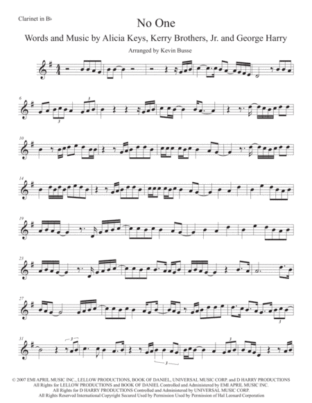 No One (arr. Kevin Busse)