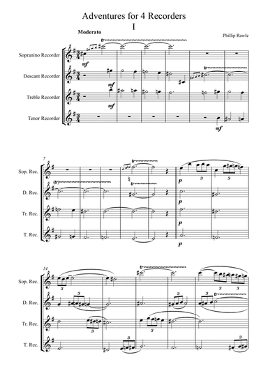 Adventures for 4 Recorders