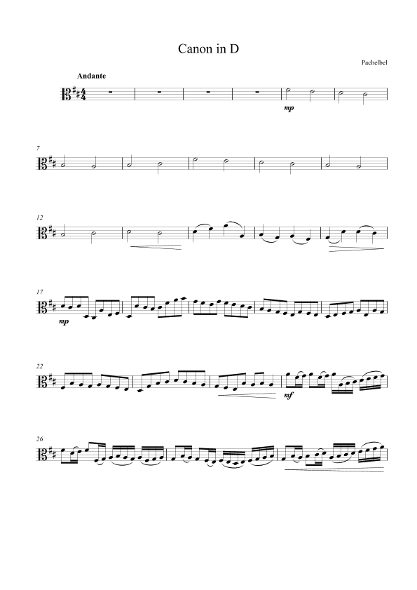 Canon in D (arr. Kaiserin Rebecca)