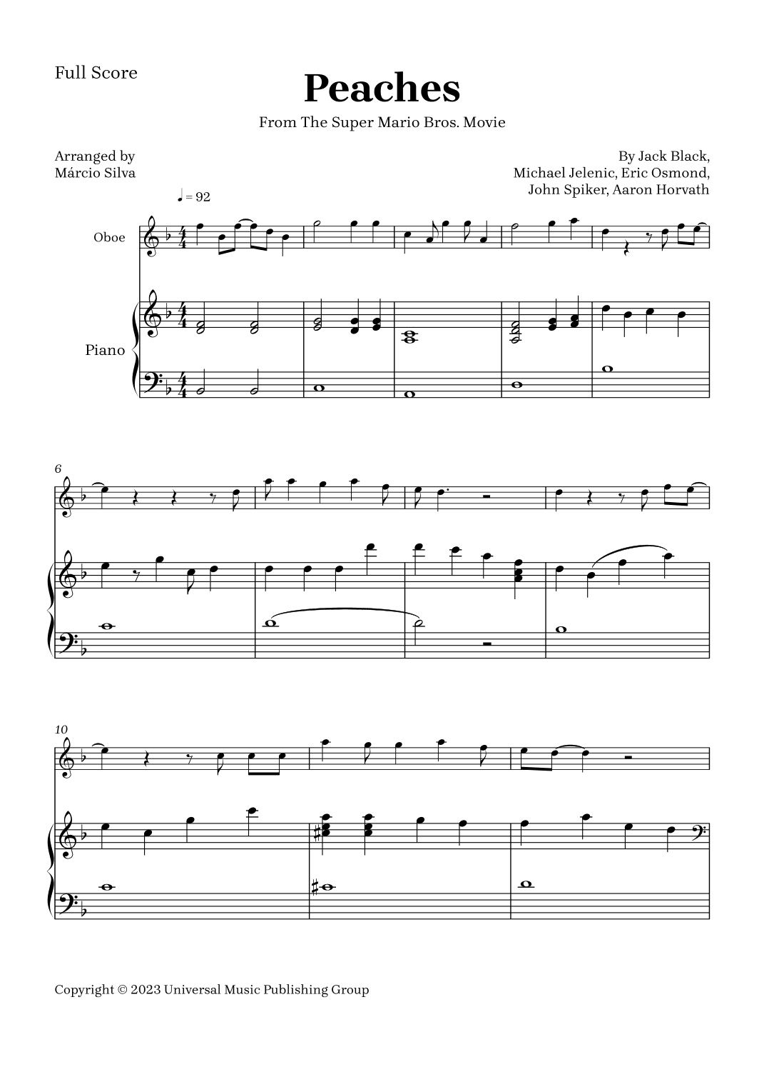 Peaches (arr. Márcio Silva)