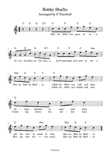 Bobby Shafto (arr. F Turnbull)