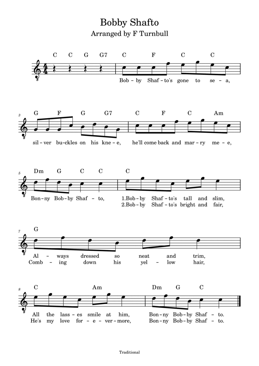 Bobby Shafto (arr. F Turnbull)