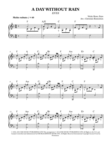 A Day Without Rain (arr. Christian Bennedsen)