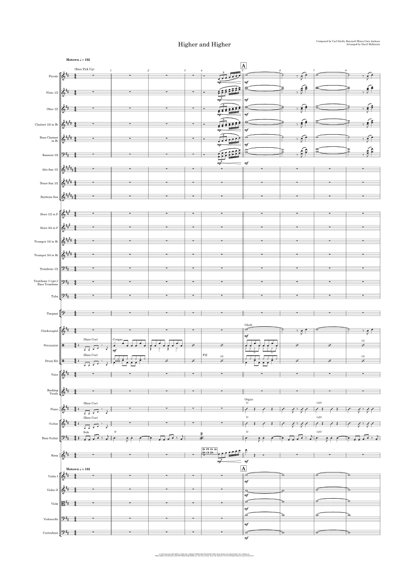(your Love Has Lifted Me) Higher And Higher (arr. Daryl McKenzie)