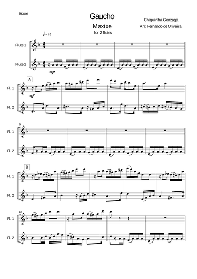 Gaúcho corta jaca ( Gaucho cuts jackfruit) (arr. Fernando de Oliveira)