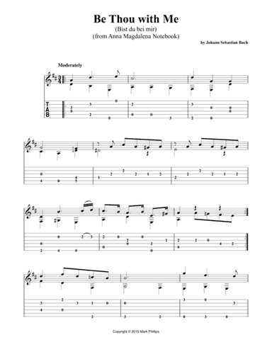 Be Thou with Me (Bist du bei mir) (arr. Mark Phillips)