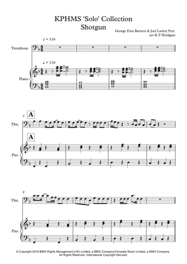 Shotgun (arr. Kevin P Holdgate)