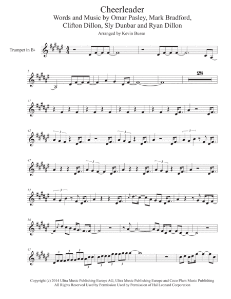 Cheerleader (arr. Kevin Busse)
