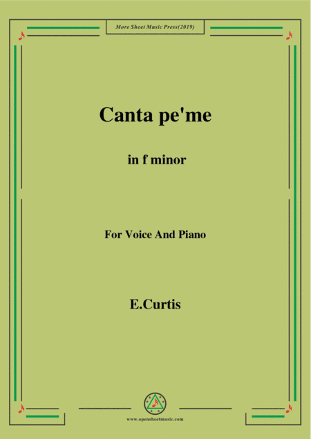 De Curtis-Canta pe' me in f minor (arr. MSM)