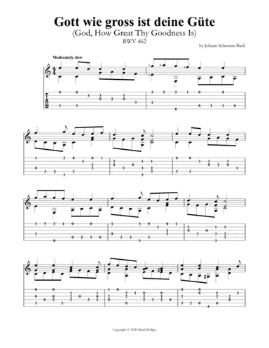 Gott wie gross ist deine Güte (God, How Great Thy Goodness Is) BWV 462 (arr. Mark Phillips)