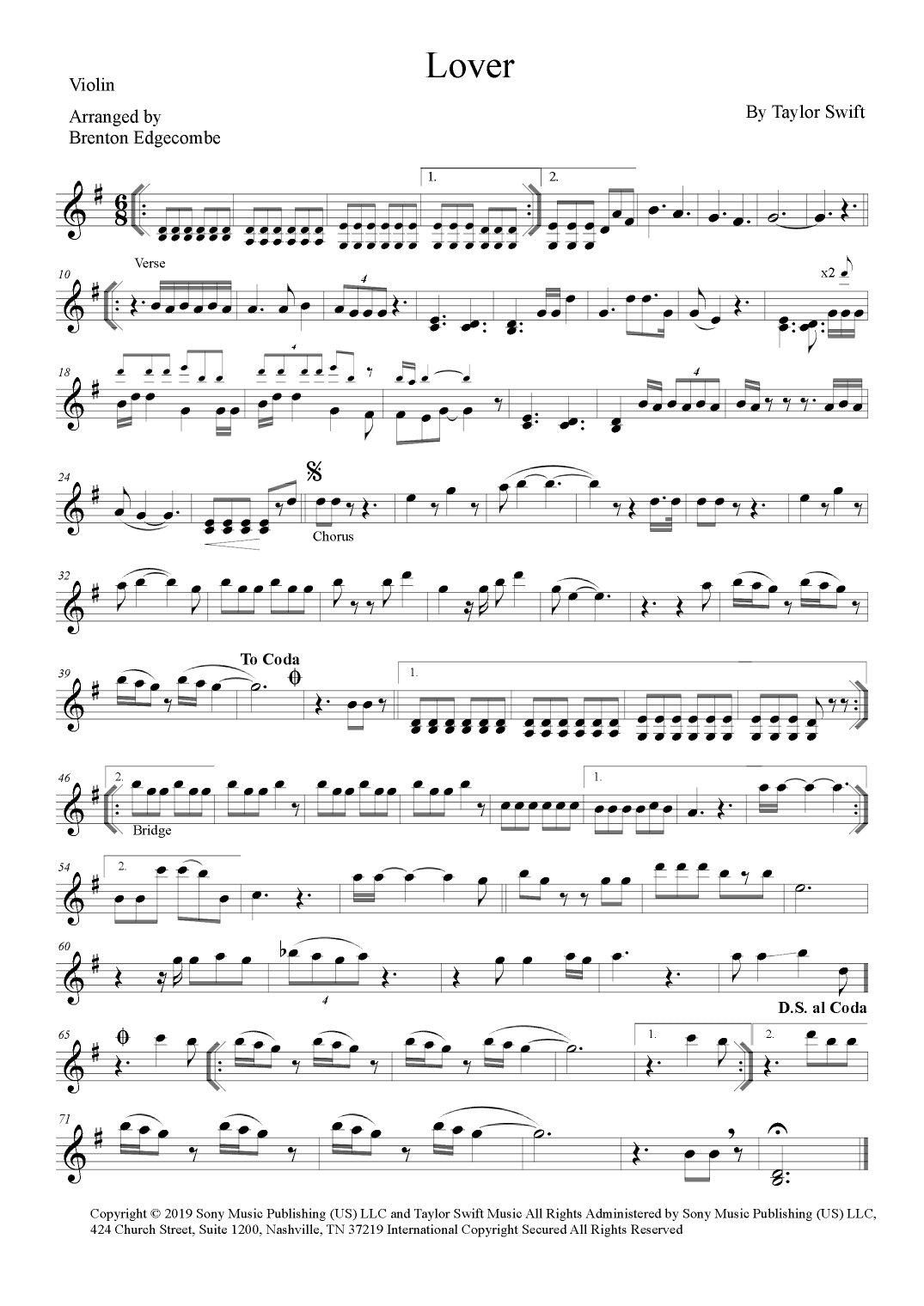 Lover (arr. Adelaide String Duo)