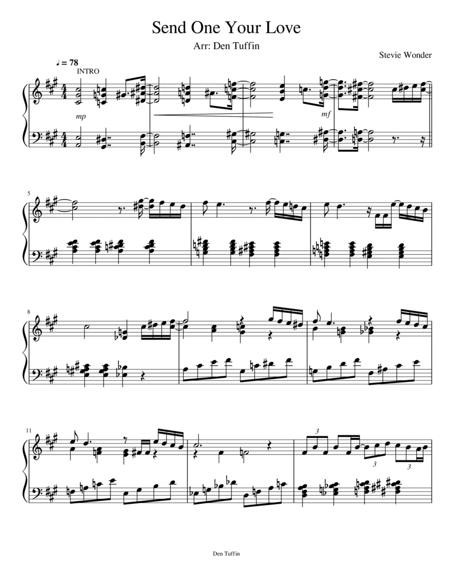 Send One Your Love (arr. Den Tuffin)