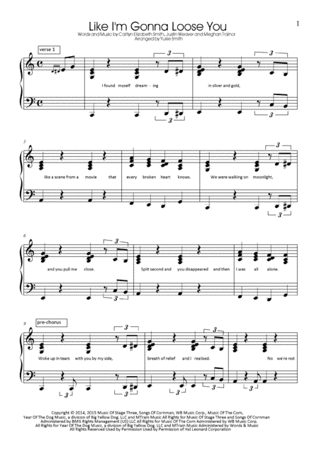 Like I'm Gonna Lose You (arr. Yukie Smith)