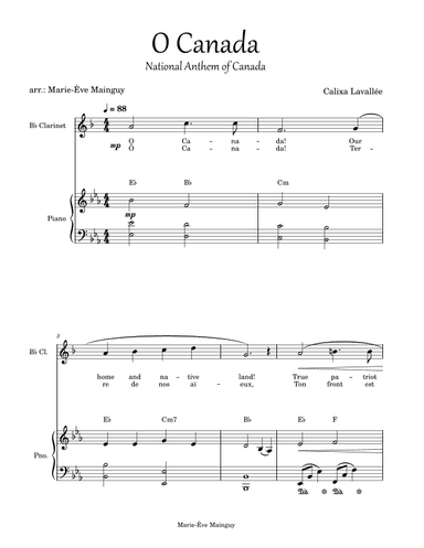 O Canada (arr. Marie-Ève Mainguy)
