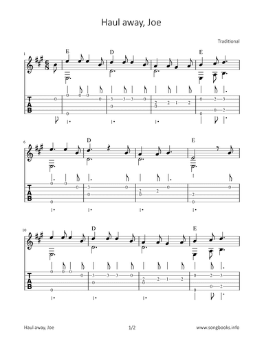 Haul away, Joe (arr. Bettina Schipp)