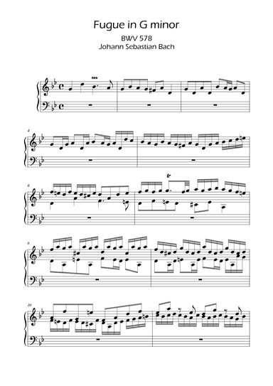 Fugue in G minor BWV 578 - Bach - Piano (arr. Ygor Nunes)