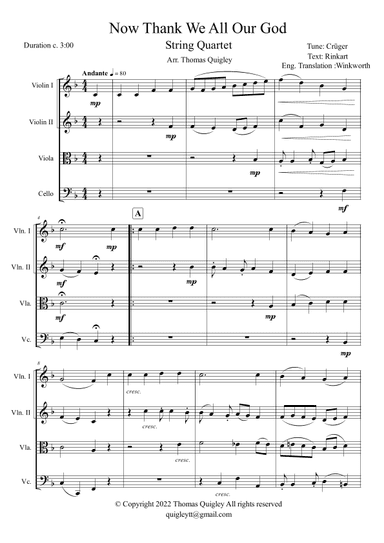 Now Thank We All Our God (arr. Thomas Quigley)
