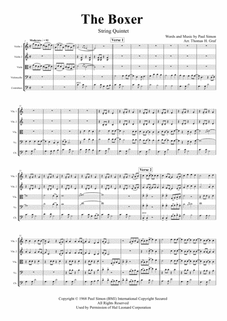 The Boxer (arr. Thomas H. Graf)