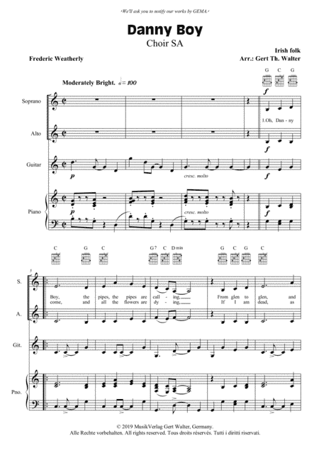 Danny Boy (arr. Gert Th. Walter)