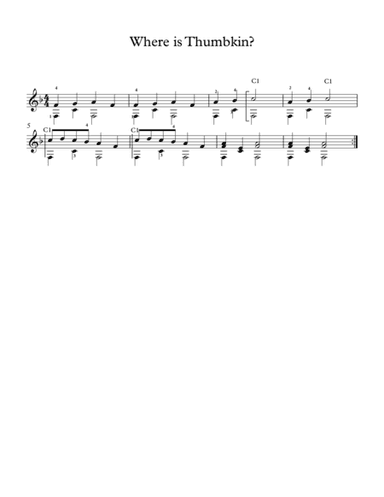 Where is Thumbkin (arr. Milan Mitic)