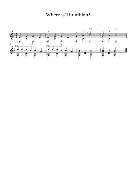 Where is Thumbkin (arr. Milan Mitic)