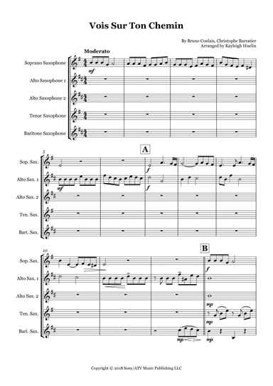 Vois Sur Ton Chemin (arr. Kayleigh Huelin)
