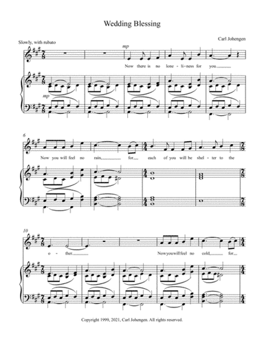 Wedding Blessing, Carl Johengen