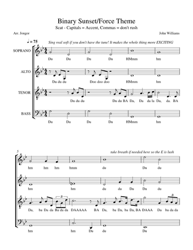 The Force Theme (arr. Jongor)