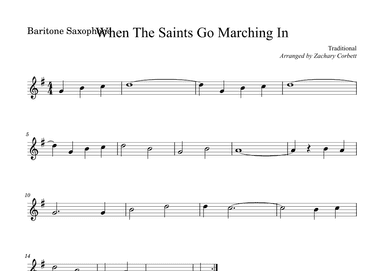 When The Saints Go Marching In (arr. Zachary Corbett)