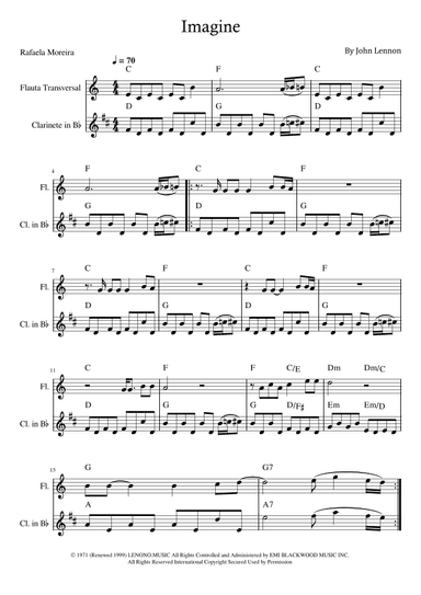 Imagine (arr. Rafaela Moreira)