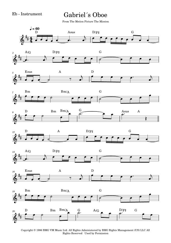 Gabriel's Oboe (arr. Fabio Eduardo de Oliveira)