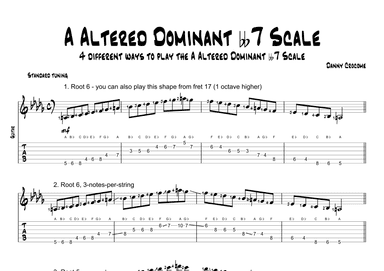 A Altered Dominant bb7 Scale (4 Ways to Play)