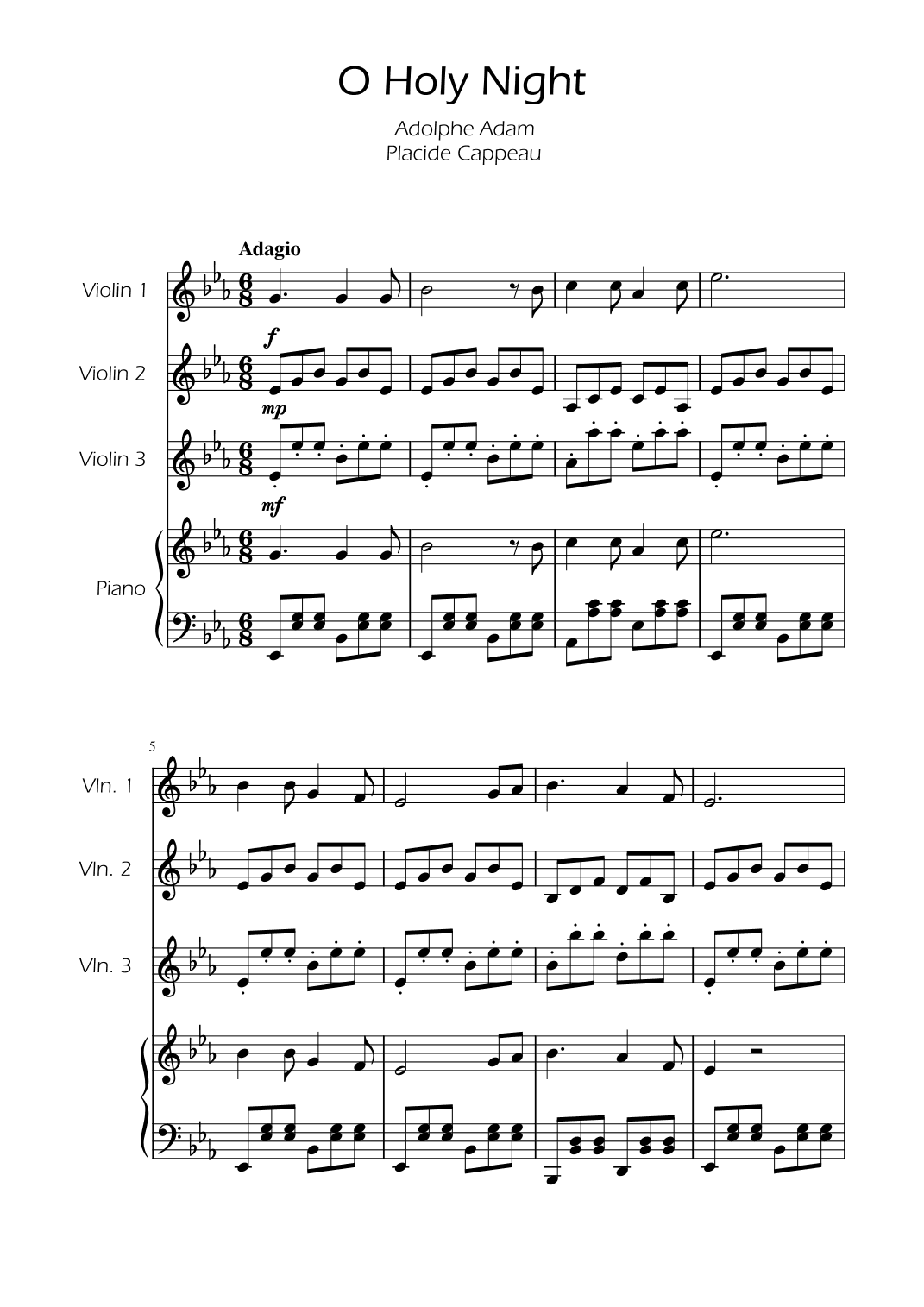 O Holy Night - Violin Trio (arr. Ygor Nunes)