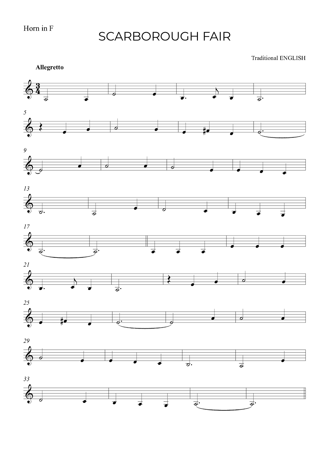 SCARBOROUGH FAIR (arr. Alex Nunes Rodrigues)