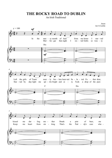 The Rocky Road to Dublin (arr. SCMusic)