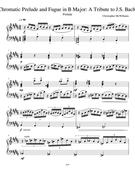 Chromatic Prelude in B major