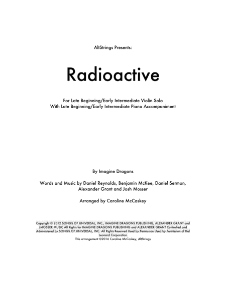 Radioactive (arr. Caroline McCaskey)