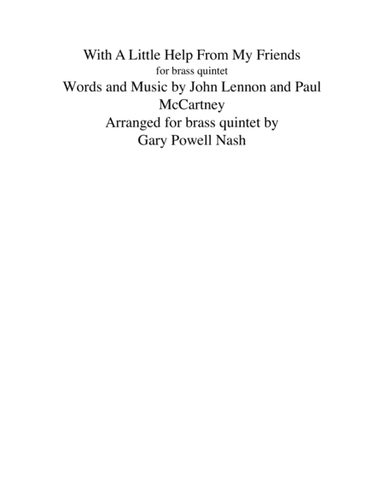With A Little Help From My Friends (arr. Gary Powell Nash)