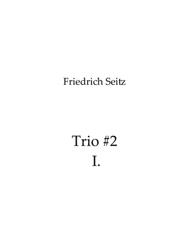 Trio #2 I. Moderato (arr. Nick Lacanski)