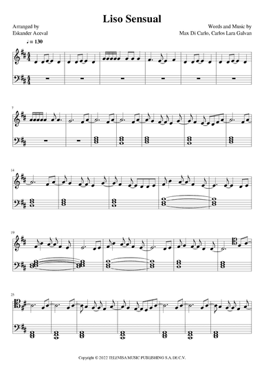 Liso Sensual (arr. Eskander Aceval)