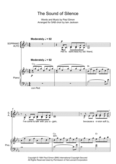 The Sound Of Silence (arr. Iain Jackson)