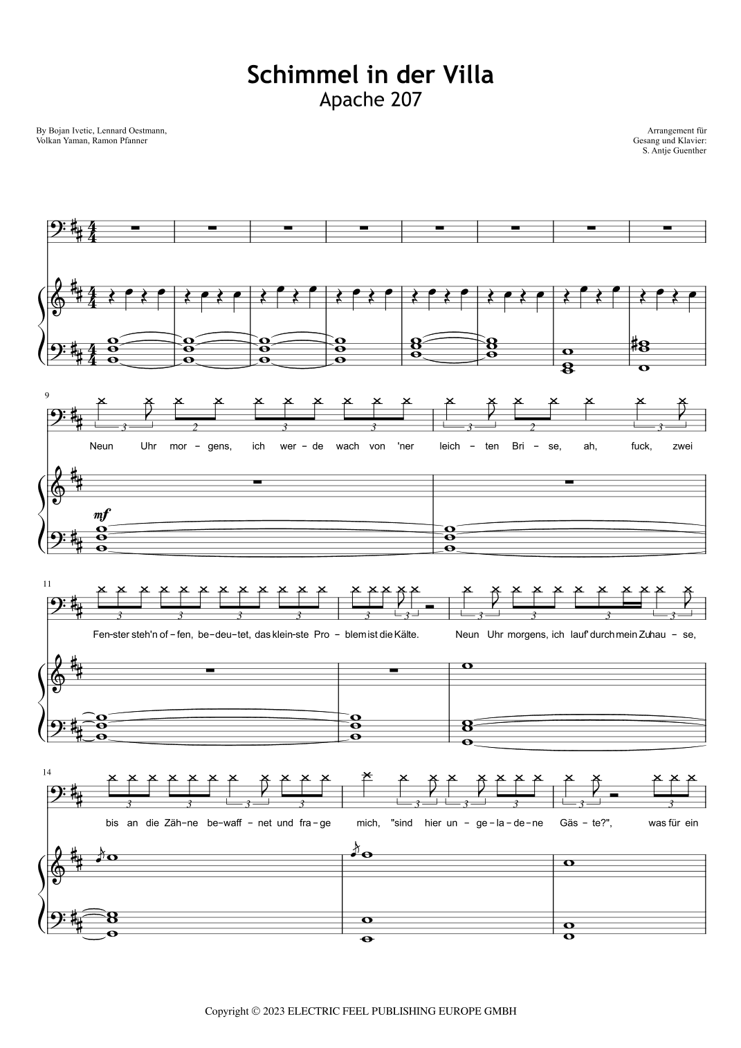 Schimmel In Der Villa (arr. Antje Günther)