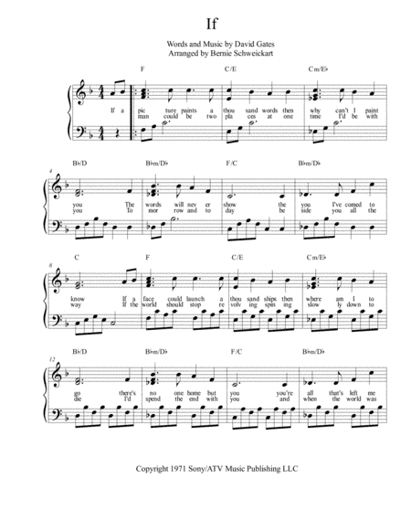 If (arr. Bernie Schweickart)