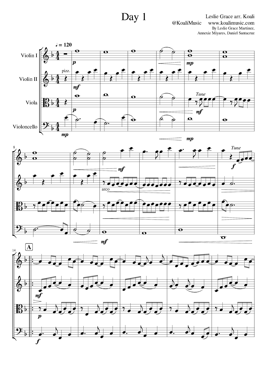 Day 1 (arr. KoaliMusic)