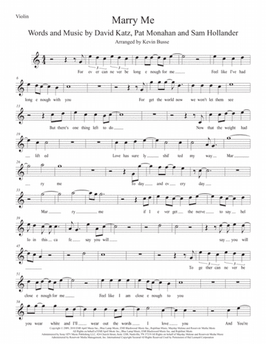 Marry Me (arr. Kevin Busse)